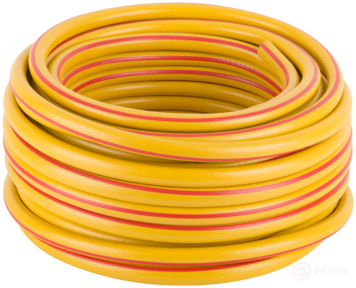 Three-layer reinforced irrigation hose, yellow 1/2" x 1.9 mm x 25 m