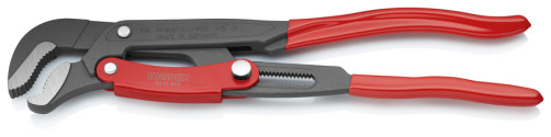 Ключ трубный 1 1/2", S-образные тонкие губки, с быстрой регулировкой, Ø60 мм (2 3/8"), L-420 мм, серый, Cr-V