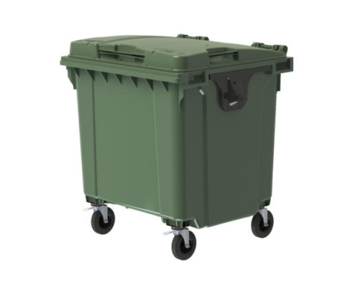 Euro container plastic with a flat lid 1100 l