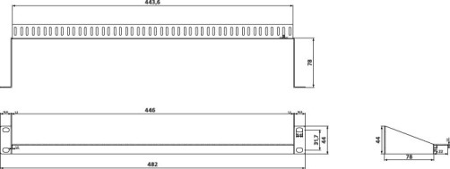 CM-ML-REAR Cable organizer, 19", rear