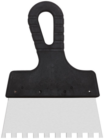 Шпатель фасадный нержавеющий зубчатый 150 мм/зуб 8 мм