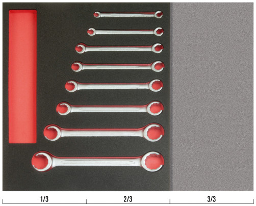 Fit&Go Set of split wrenches in a bed, 8 pcs