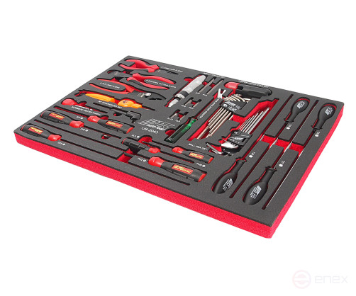 A set of 43 pieces of locksmith and assembly tools in the JTC base