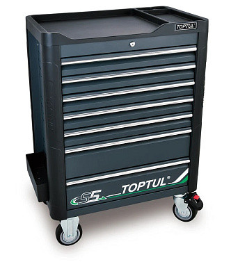 Tool cart with 7 drawers, plastic table top TOPTUL TCAR0703