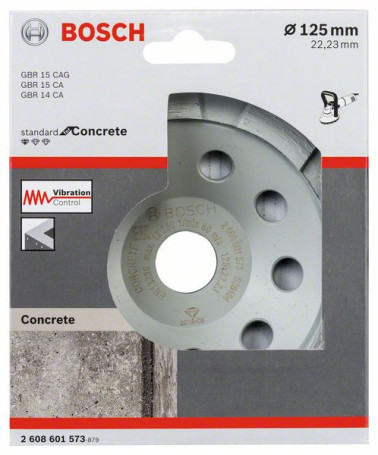 Diamond Cup Circle Standard for Concrete 125x22,23x5, 2608601573