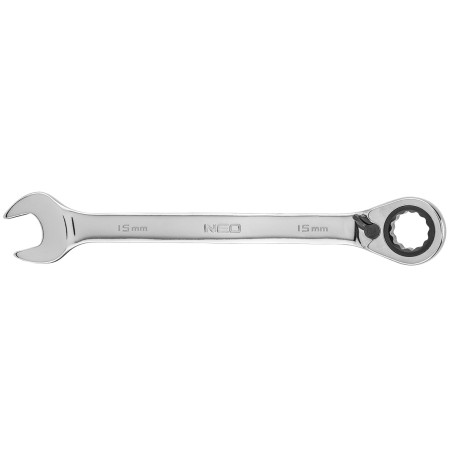 Key combined with ratchet 15 mm