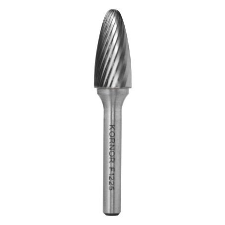 Борфреза KORNOR гиперболическая со сферическим торцом 5 мм, стандартная насечка