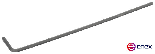 Удлиненный шестигранный Г-образный ключ, 2,5 x 114 мм