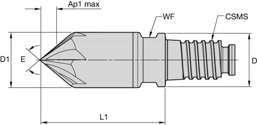 Фреза XADA1200X5CH45 KCPM15