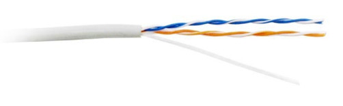 UUTP2-C5-S24-IN-LSZH-GY-500 (500 m) Twisted pair cable, unshielded U/UTP, category 5, 2 pairs (24 AWG), single-core (solid), LSZH, ng(A)-HF, -20°C - +75°C, grey