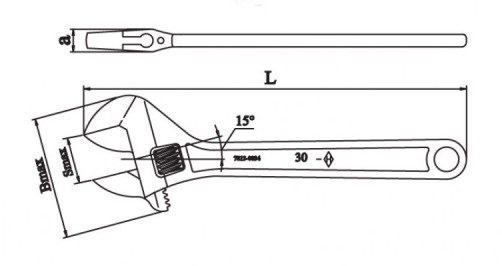 Wrench adjustable KR-46 copper.