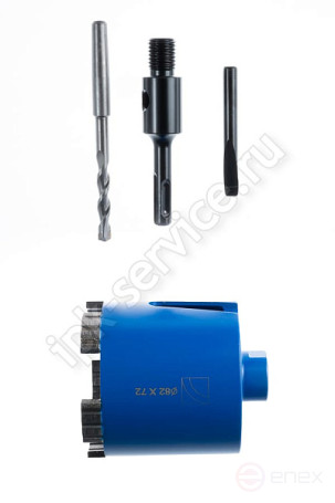Коронка по бетону алмазная безударная сухая SDS-plus 72/72