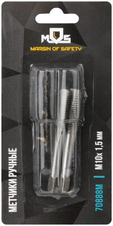 Hand taps, set of 2 pcs. M10 x 1.5 mm