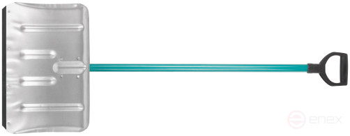 Shovel for snow removal, galvanized steel sidewalk, aluminum handle 500x330x1320 mm
