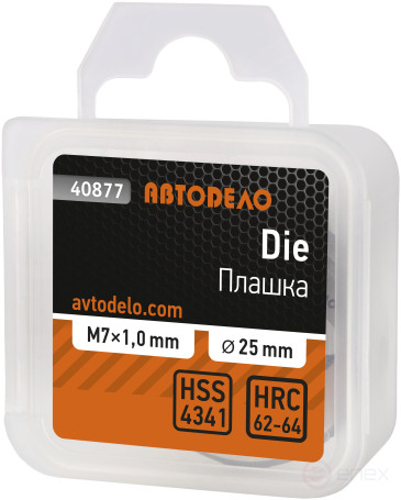Die M7*1.0mm D-25mm HSS4341 (Avtodor) 40877