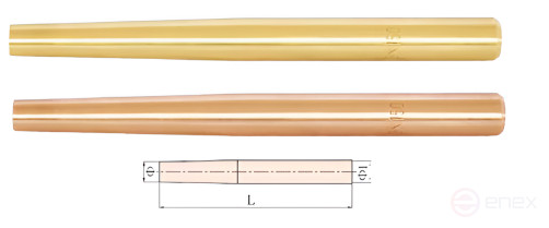 Бородок прямой 14х200 искробезопасный сплав BeCu 223E-1008, HORTZ