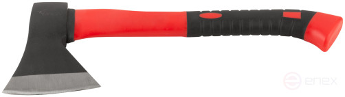 The axe is forged steel, reinforced fiberglass handle 600 gr.