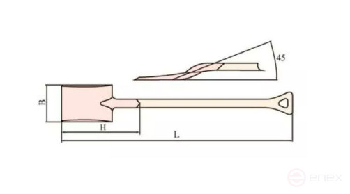 Лопата совковая (исп.А), искробезопасный сплав AlCu 198-1002, HORTZ