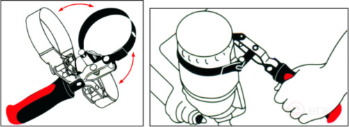 Съемник фильтров масляных поворотный усиленный 95-110мм JTC