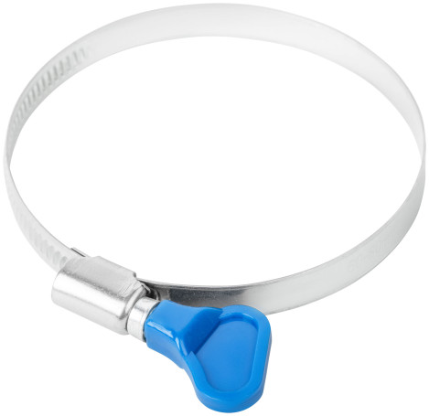 Knurled crimping clamp with a key, 9 mm wide, stainless steel.steel 60-80 mm