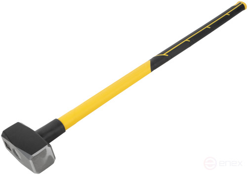 Forged sledgehammer, reinforced fiberglass handle 900 mm, 4 kg