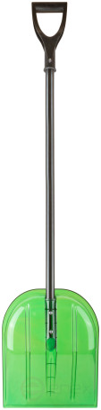 Snow shovel, polycarbonate, aluminum handle, small 340x385x1350 mm