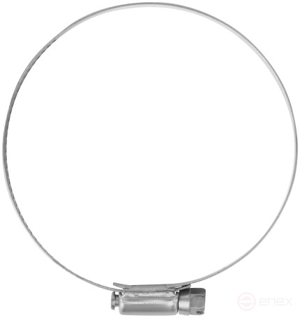 Хомут обжимной просечной, ширина 12,7 мм, нерж.сталь 65-89 мм