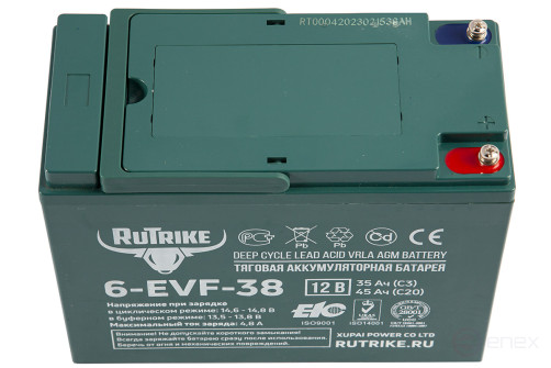 Traction battery RuTrike 6-EVF-38 (12V38A/H C3)