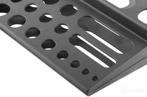 Plastic tool shelf "mini" black, 48 holes, 300x150 mm