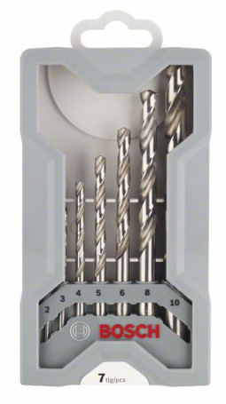 Набор Mini X-Line из 7 сверл по металлу HSS-G, 135° 2; 3; 4; 5; 6; 8; 10 mm