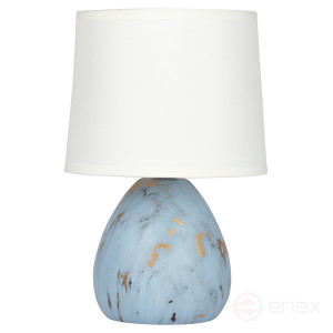 7048-501 Настольная лампа Rivoli Damaris 7048-501 1 * Е14 40 Вт керамика серая с золотом с абажуром