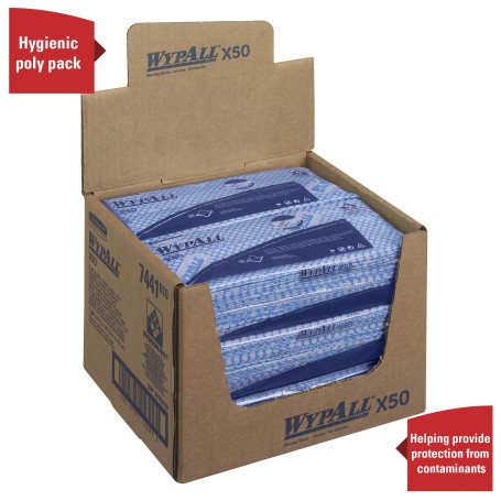 Waipol X50, blue, 1 layer, 6x50l. (6 packs x 50 sheets)