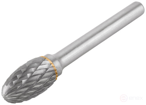 Шарошка карбидная, штифт 6 мм, тип "E", овальная 12х20х65 мм