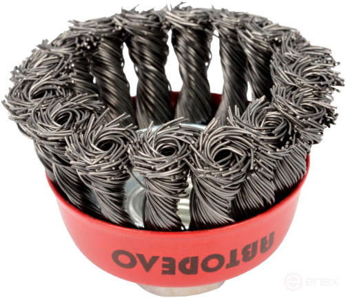 Cleaning brush for ear socket D-65mm M14*2 (twisted,cup) (Avtodor) 44048