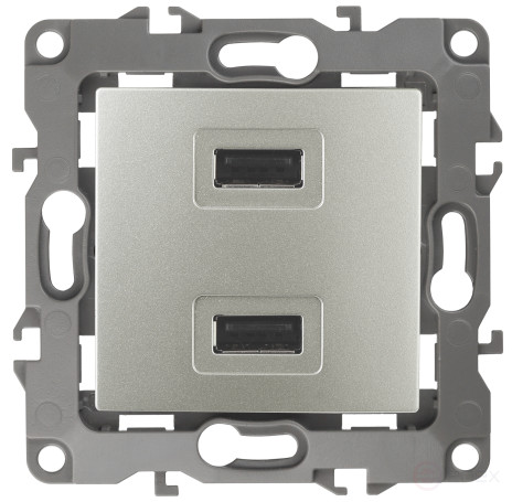 12-4110-15 ЭРА Устройство зарядное USB, 230В/5В-2100мА, IP20, Эра12, перламутр