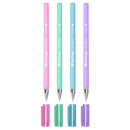 Ручка шариковая Berlingo "Starlight S" синяя, 0,5 мм, корпус ассорти пастель