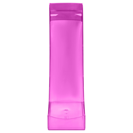 Лоток для бумаг вертикальный СТАММ "Эксперт", тонированный, слива, ширина 95мм