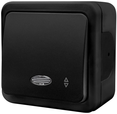 Выключатель проходной NE-AD Multima одноклавишный с индикацией для открытой проводки