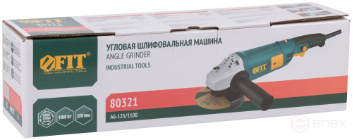Angle grinder 1100 W; 3000-11000 rpm; KlK 125 mm; 2.3 kg; long ; reinforced.rotor; used brushes; box