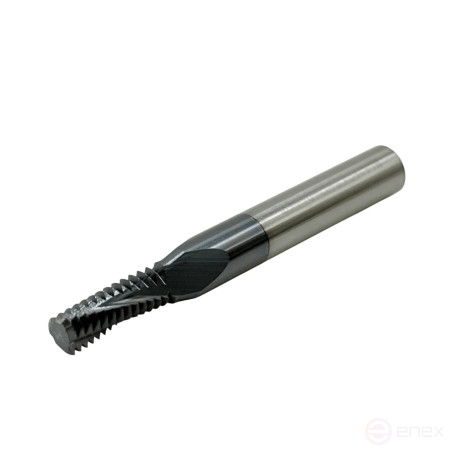 Multi-entry carbide milling cutter M 6.0x1.0 (D4.8x12hD6x50x3T) on steel coated with TiXCo TORNERI T026199
