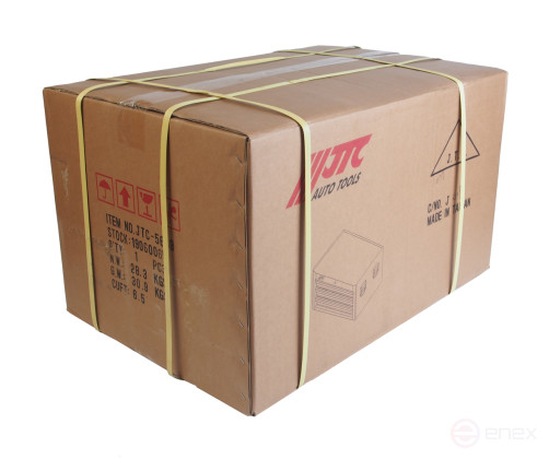 Ящик для инструмента 3 секции средней глубины красный JTC