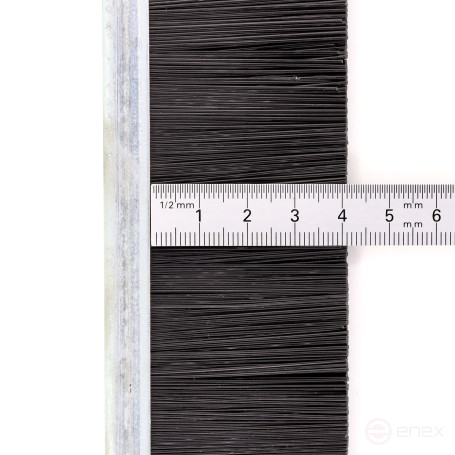 Strip brush under the gate 2500*50*8 , pile height 42 mm PPL black 0.50 (EB-1167)