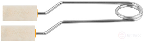 Special roller for grilles, fittings, fences, core 15 mm, 100% velour, pile 5 mm, double handle 22 cm, 50 mm (2 pcs.)