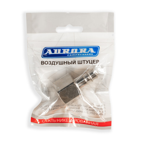 Штуцер папа с внутренней резьбой 1/2F, никелированная сталь, уп. 1шт