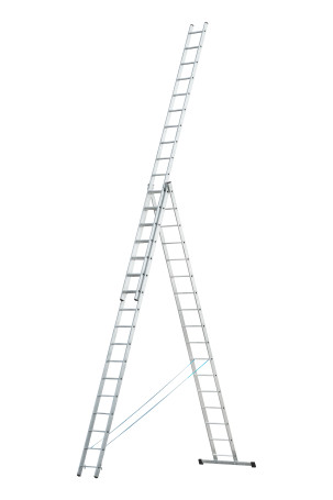 Three-section aluminum ladder, 3 sections of 17 steps AL 3x17 P80
