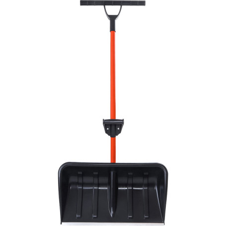 Snow scraper shovel "Ratnik" with a T-shaped plastic handle and a power handle in disassembled form