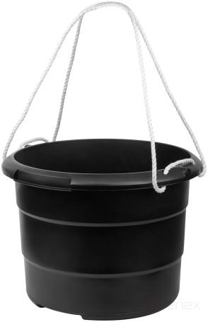 Plastic construction bucket for carrying mortar, reinforced walls, rope handles 40 l