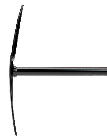 Двузубая мотыжка с двухкомпонентной рукояткой и длинным металлическим стержнем, 455 мм