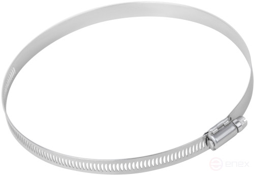 Crimp clamp, 12.7 mm wide, stainless steel.steel 120-165 mm