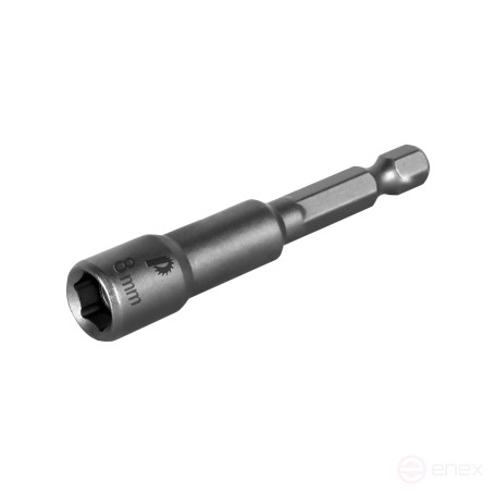 Головка торцевая ПРАКТИКА "Профи" магнитная 8 х 65 мм с хвостовиком HEX 1/4" (1шт), блистер (035-134)